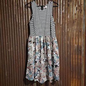 Womens Plus Size Midi Sleeveless Summer Dress